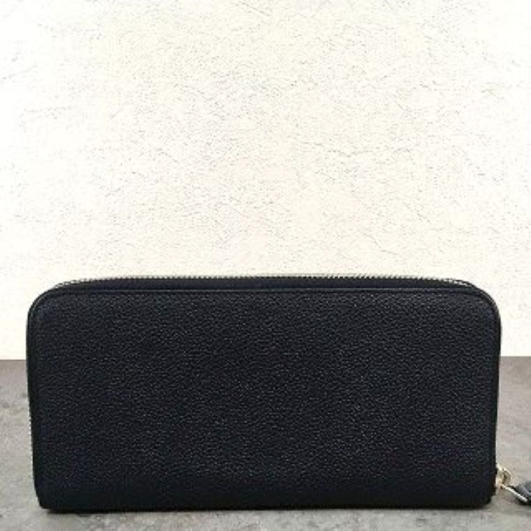 YVES SAINT LAURENT ジップウォレット ネイビー YSL 599 送料込み！ 極美品 YVES SAINT LAURENT ジップウォレット ネイビー YSL
