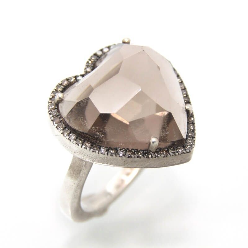 Adlin Hue アドリン ヒュー リング スモーキークォーツ ハート 1894