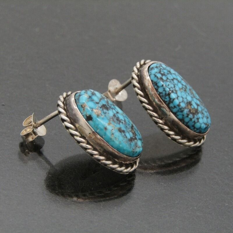 美品 Robin Tsosie ナバホ族 ピアス キングマン ターコイズ RT