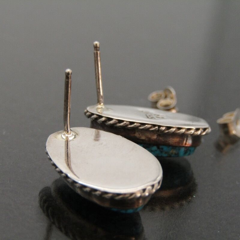 美品 Robin Tsosie ナバホ族 ピアス キングマン ターコイズ RT