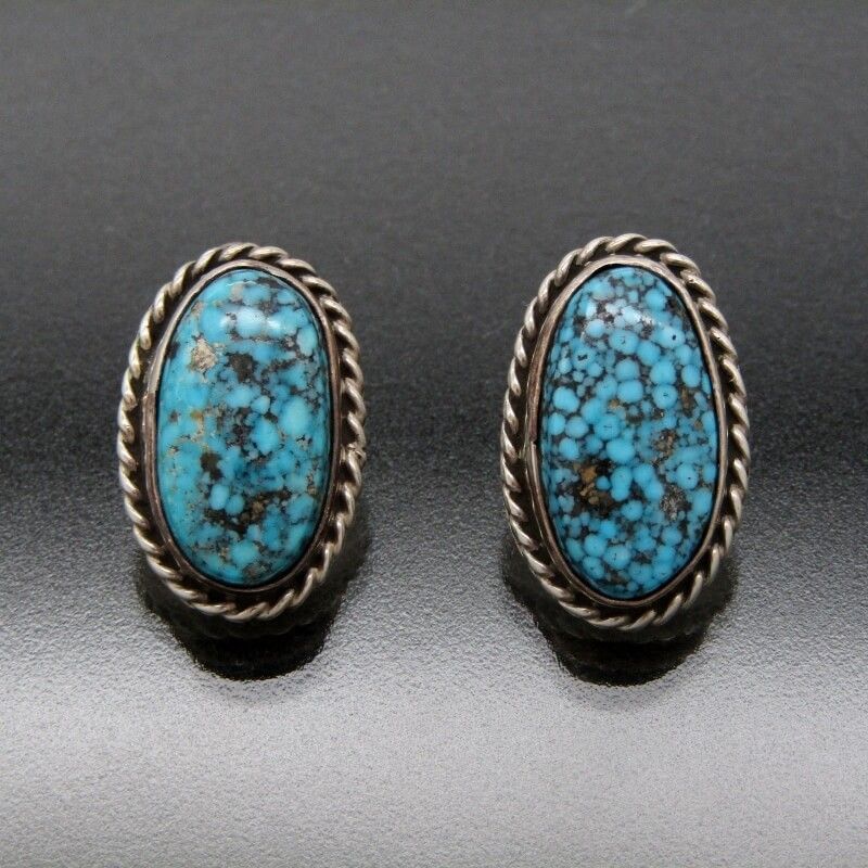 美品 Robin Tsosie ナバホ族 ピアス キングマン ターコイズ RT