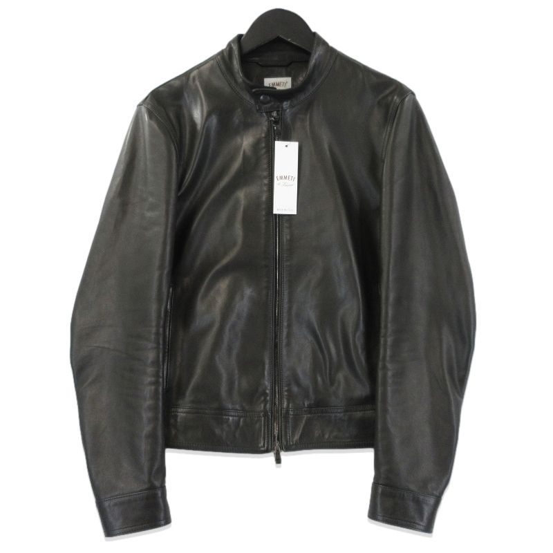 EMMETIシングルライダースジャケット サイズ46 EMMETI - JURI ラムスキン ナッパレザー シングル ライダース レザー