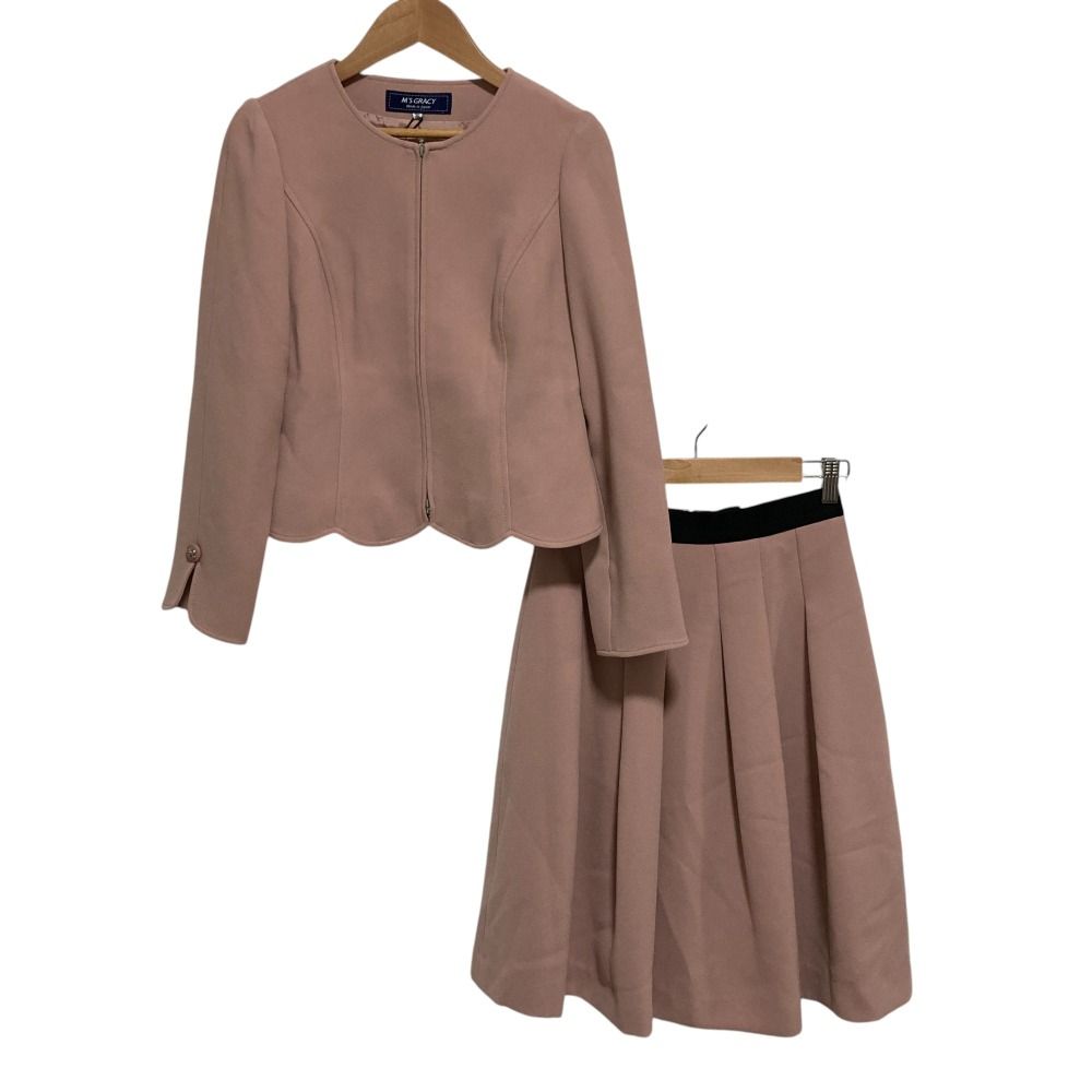 美品 M'S GRACY エムズグレイシー ノーカラージャケット スカート