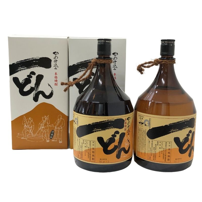 2本セット 芋焼酎 一どん 杜氏の里笠沙 1800ml 25度 【未開栓品