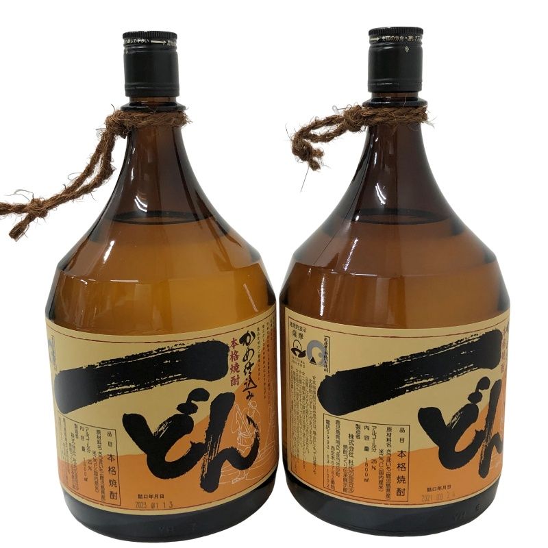 2本セット 芋焼酎 一どん 杜氏の里笠沙 1800ml 25度 【未開栓品