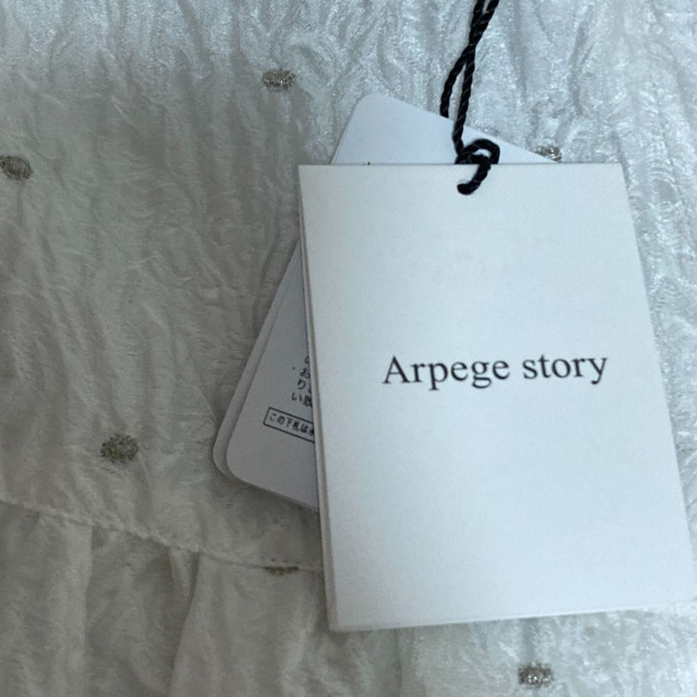 新品同様 24SS Arpege story アルページュストーリー ラメドット刺繍