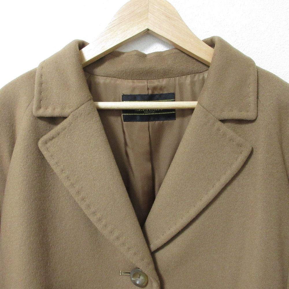 Leilian レリアン カシミヤ100％ テーラードカラー ミドルコート