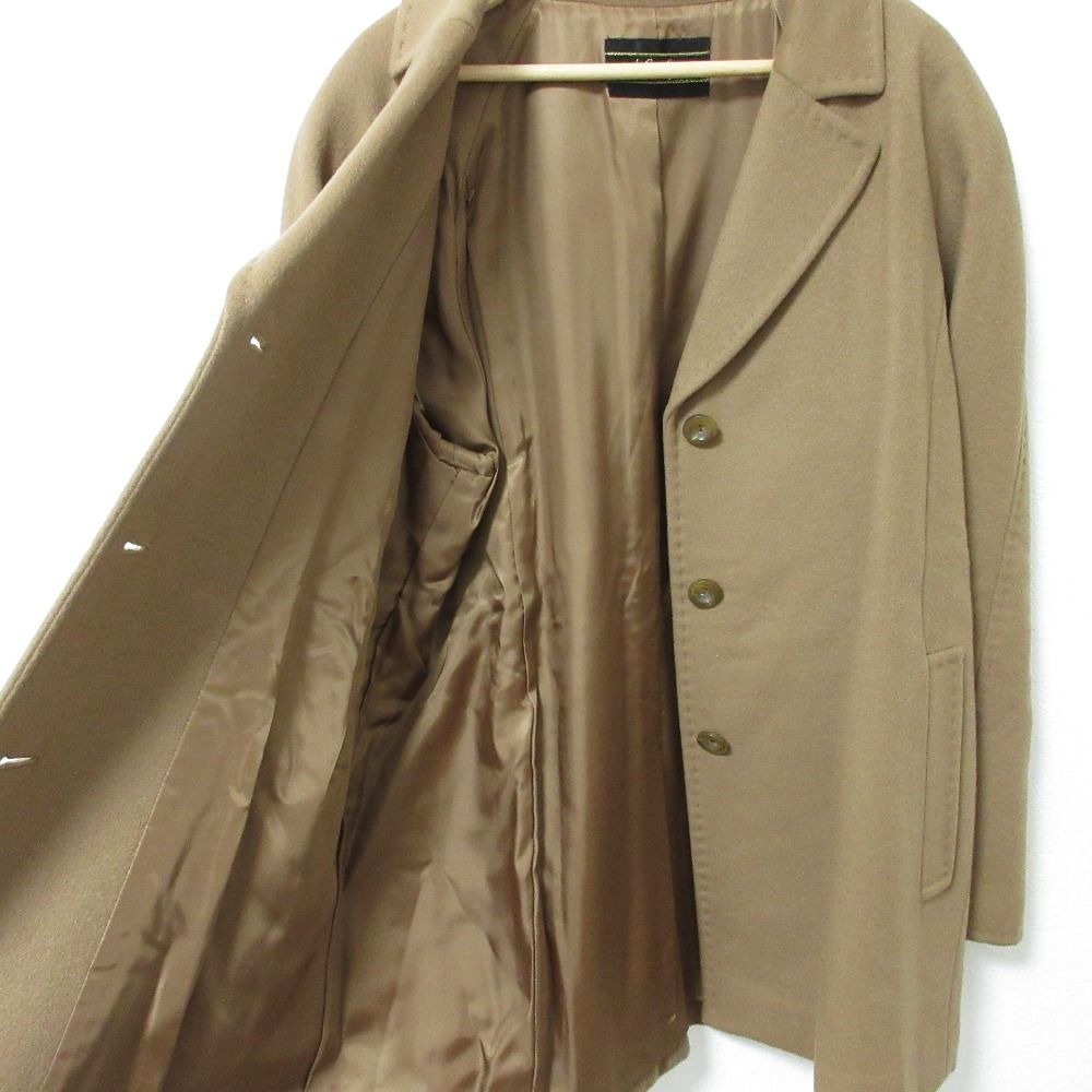 Leilian レリアン カシミヤ100％ テーラードカラー ミドルコート