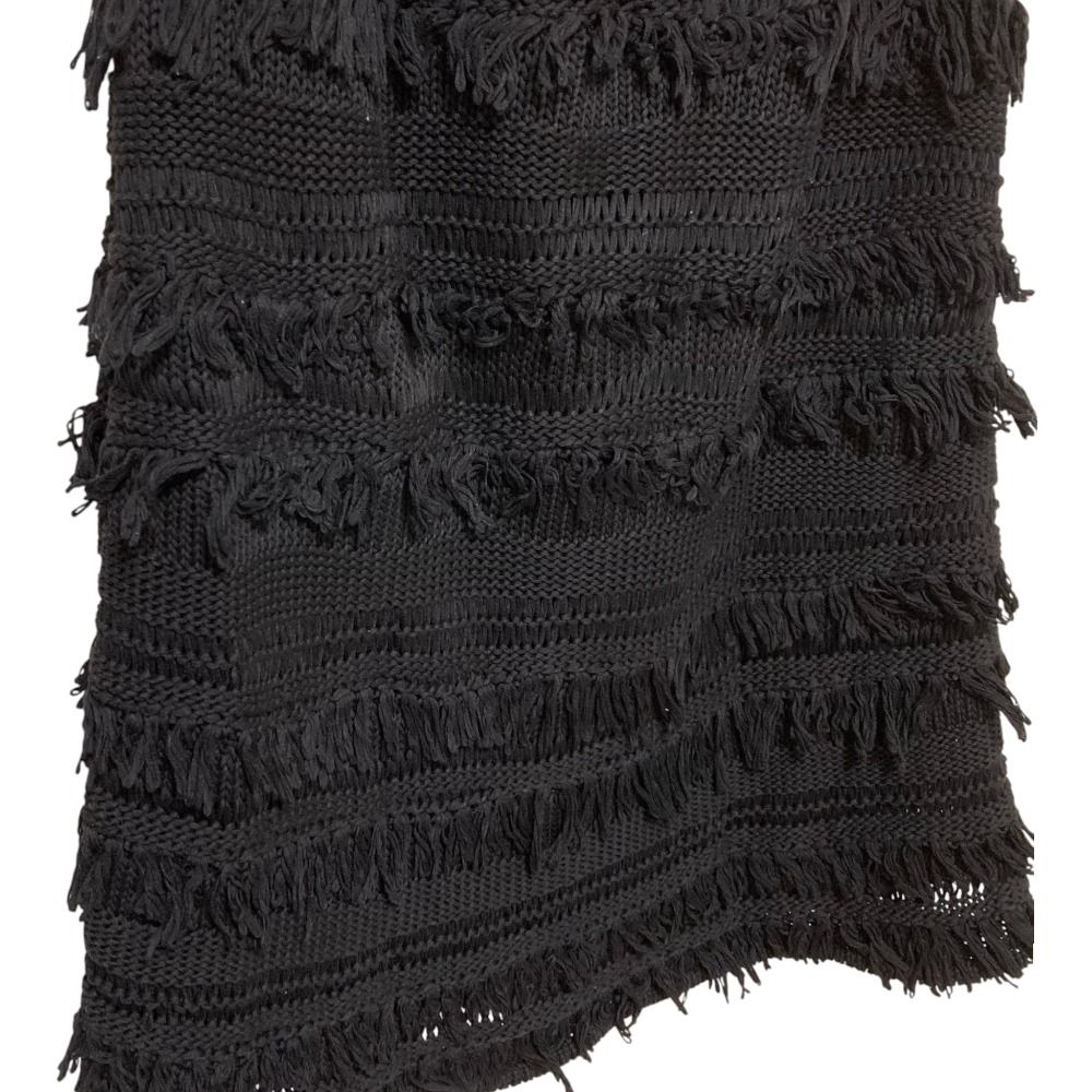 美品 Drawer ドゥロワー ミモレ丈 フリンジ ニットスカート 6524-299