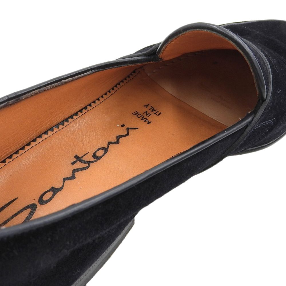 SANTONI サントーニ ペニーローファー シューズ メンズ スエード