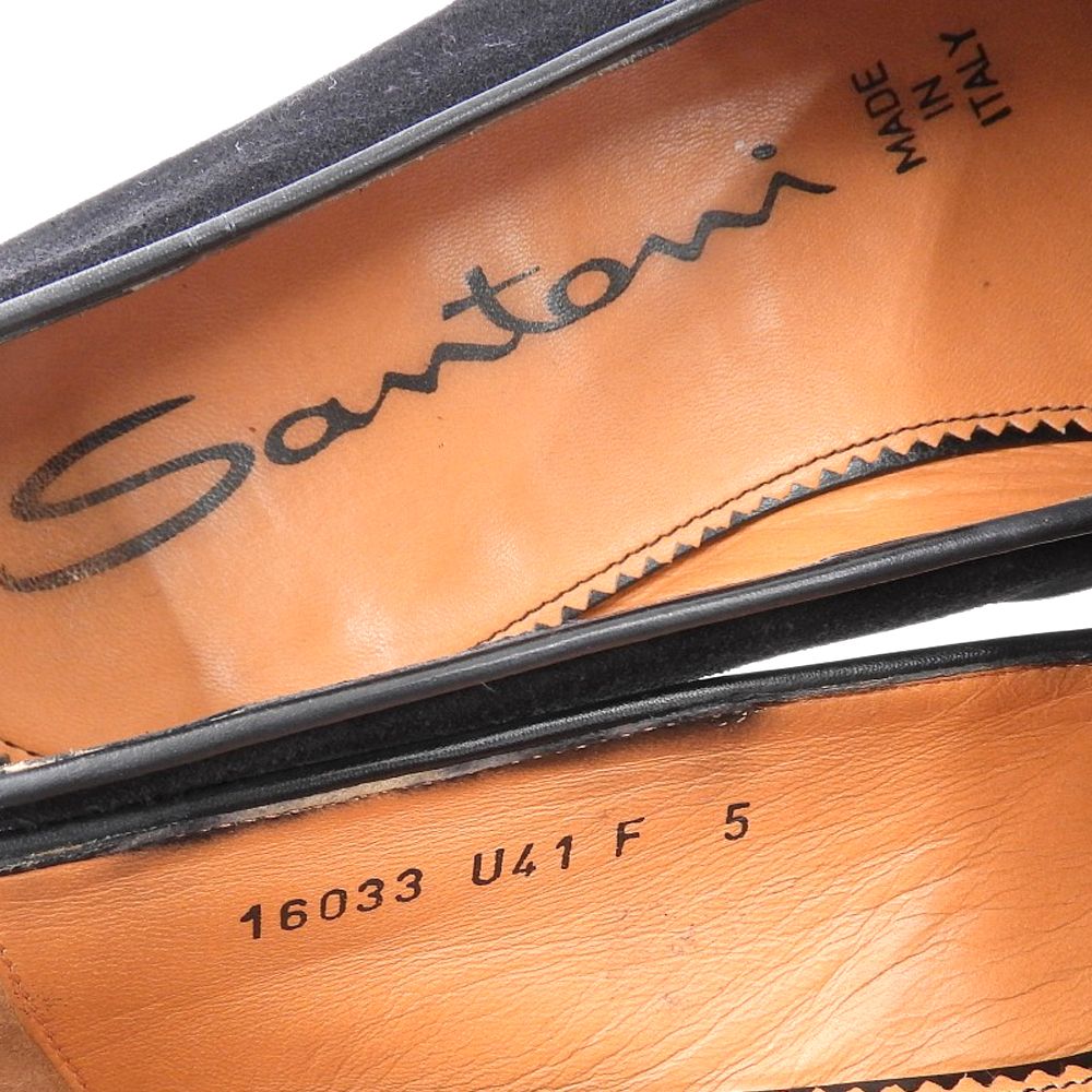 SANTONI サントーニ ペニーローファー シューズ メンズ スエード