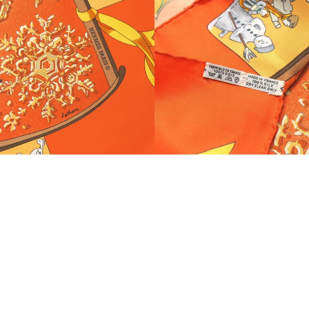 HERMES エルメス Neige d'Antan 去年の雪 スカーフ カレ90 総シルク 総