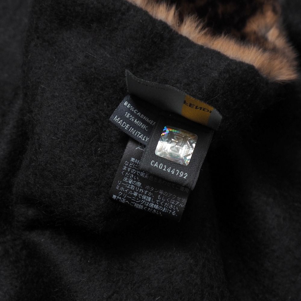 □美品□FENDI フェンディ ストール カシミヤ × ミンク ファー 毛皮