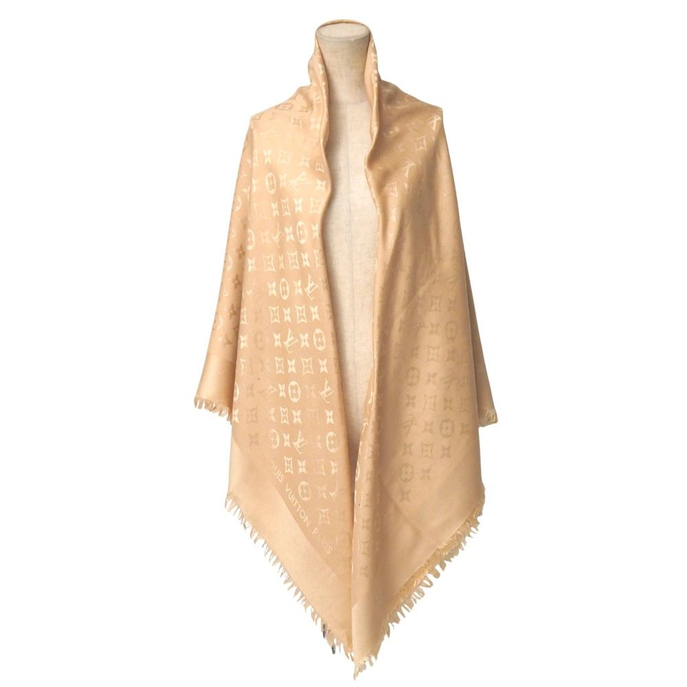 □美品□LOUIS VUITTON ルイ・ヴィトン ストール モノグラム 総柄 大判