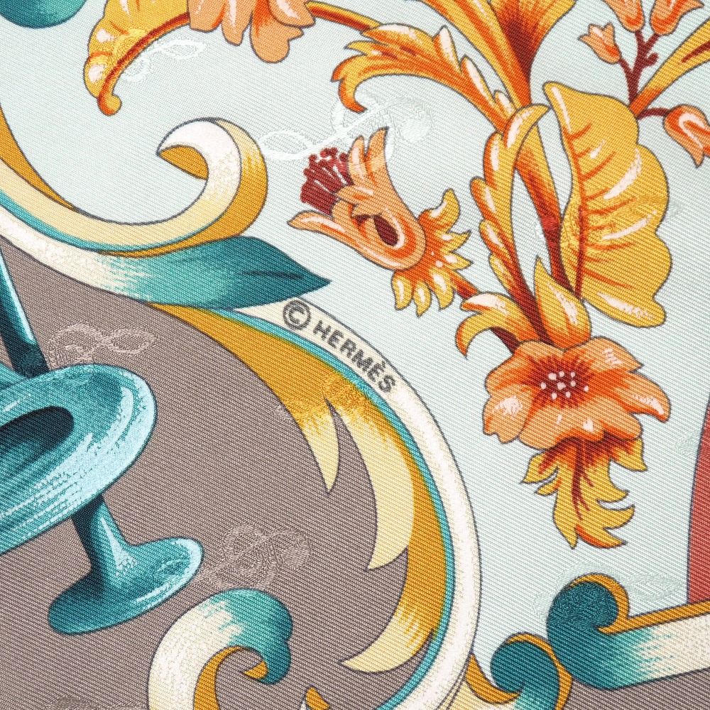 エルメス 華やかなオルガンスカーフ エルメス HERMES/スカーフ カレ90 パイプオルガンと機械仕掛けの楽器