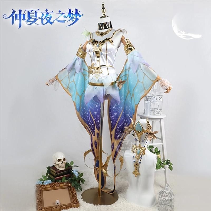 霧都アニメ 王者 耀 貂蝉 COS衣装 新バージョン 金色仲夏夜の夢 コスプレ 少女 ゲーム衣装 meilu 51209