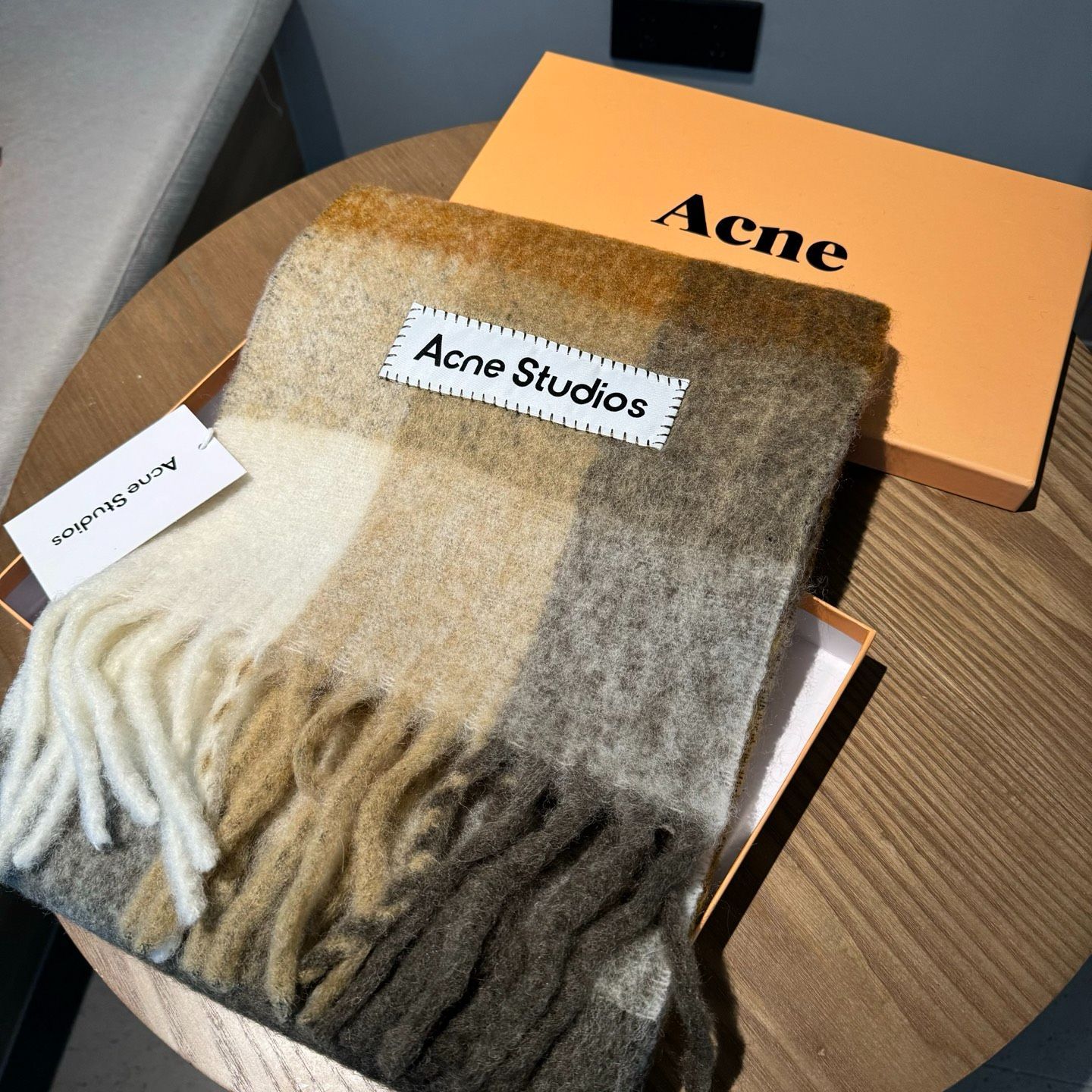 新品未使用　Acne Studios マルチカラーチェックマフラー 楽天市場】acne（カラーマルチカラー）（マフラー・スカーフ｜バッグ