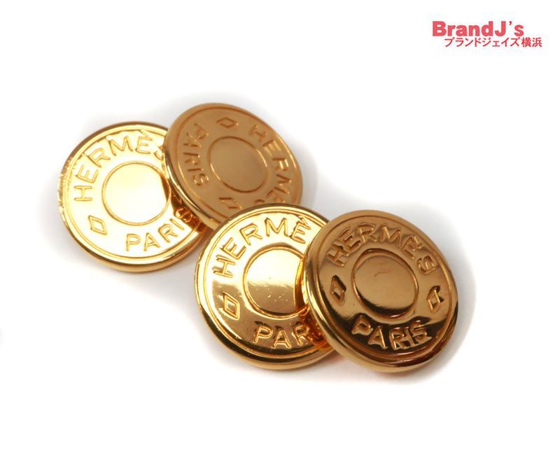 エルメス セリエ カフス カフリンクス HERMES メタル ゴールド 34413