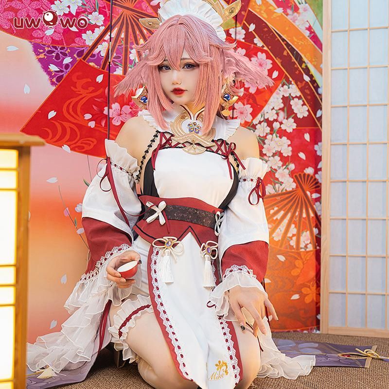 Uwowo悠窩窩 原神 八重神子 メイド コスプレ 衣装 meilu 51210