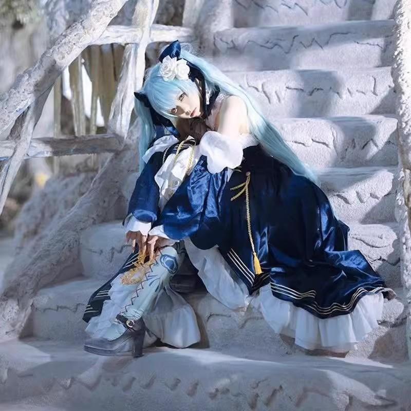 新発売 初音ミク 望月レースドレス コスプレ衣装 フルセット meilu 51210