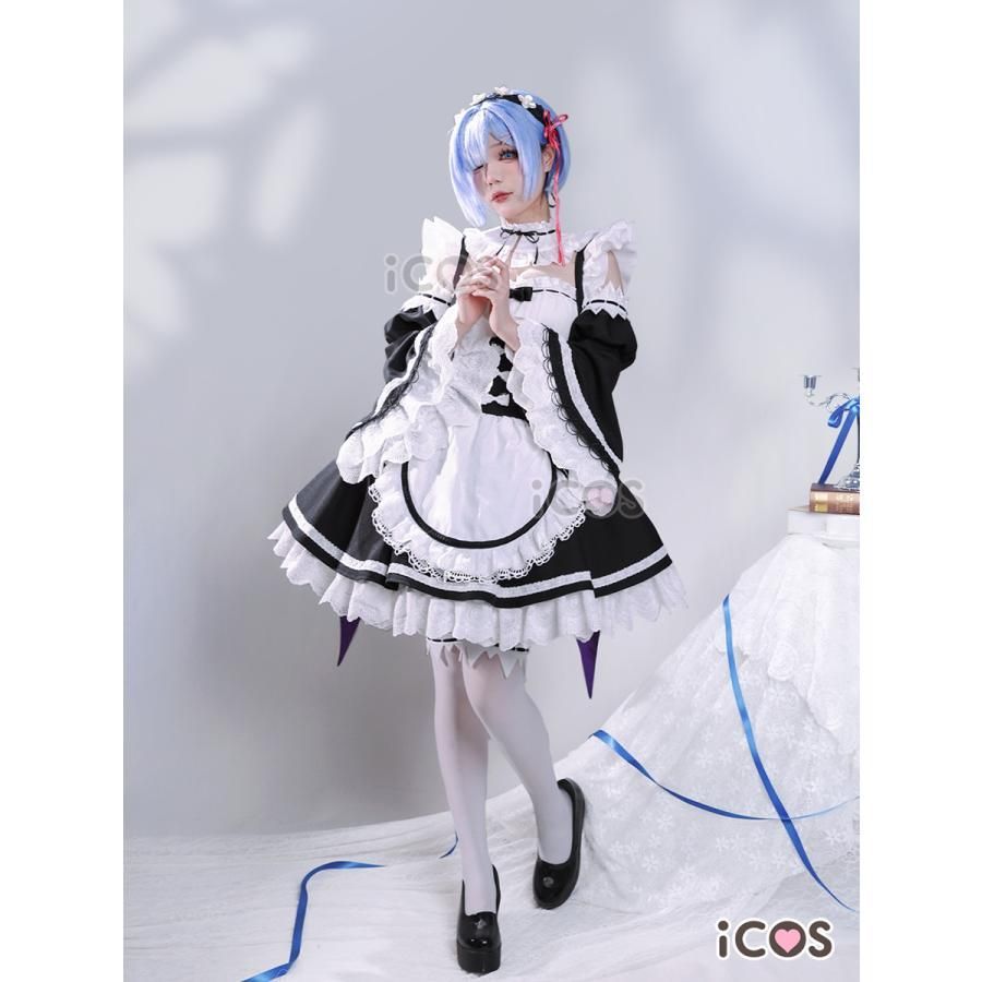 ICOS Re ゼロから始める異世界生活 レム メイド服 マンション版 コスプレ衣装 meilu 51209
