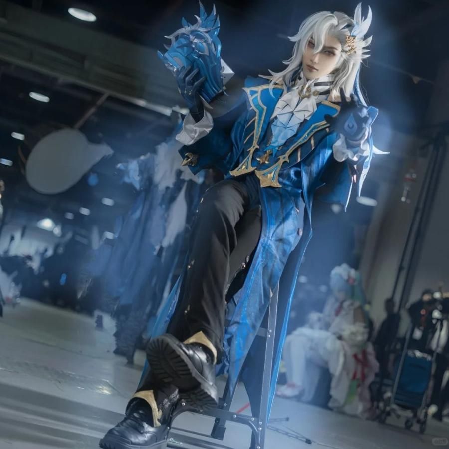 高品質 ゲーム 原神 那維 特 水の龍王 コスプレ 服装 フォンテーヌ 裁判官 全身セット アニメ 男女兼用 文化祭 meilu51205