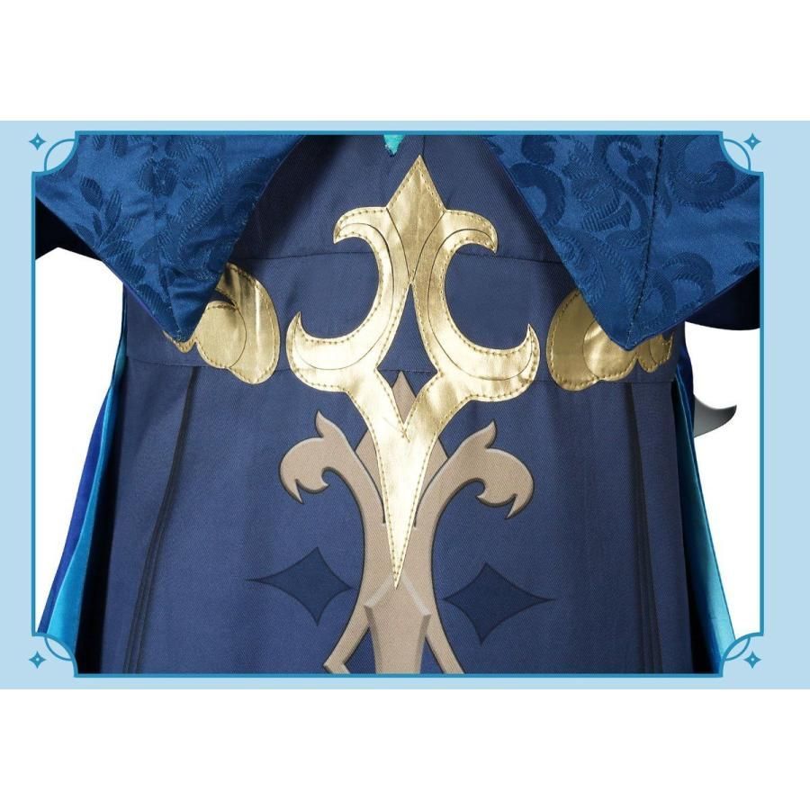 ゲーム 原神 那維 特 水の龍王 コスプレ 服装 フォンテーヌ 裁判官 全身セット アニメ 男女兼用 meilu 51209