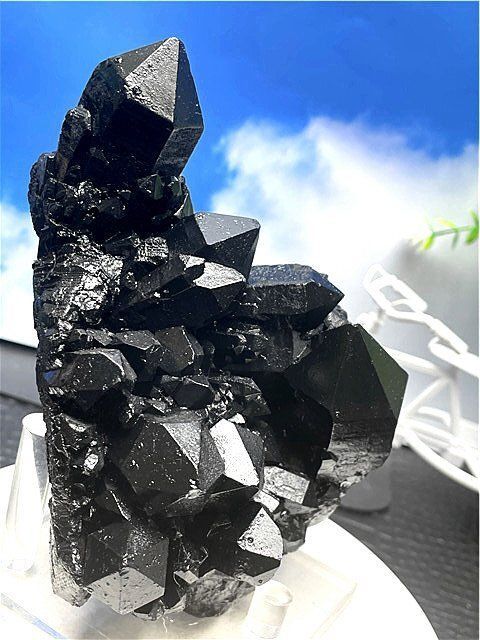 AAA級【魔除け】◇天然モリオン(黒水晶）クラスターB88C6/166C20A