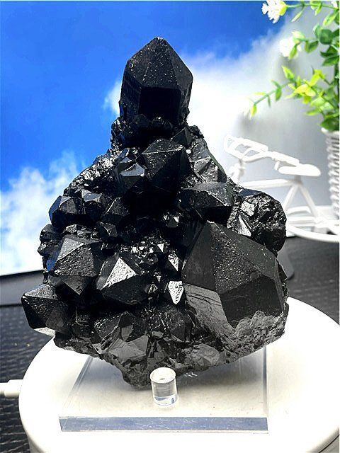 AAA級魔除け高透明度天然モリオン黒水晶クラスターB80C6/410C56A AAA級魔除け高透明度天然モリオン黒水晶クラスターB80C6/410C56A