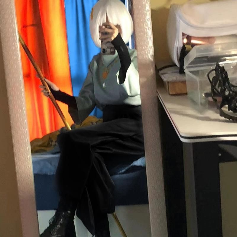Sky 光遇 預言季 巫 古代風 長 コスプレ 服装 武士 meilu 51209