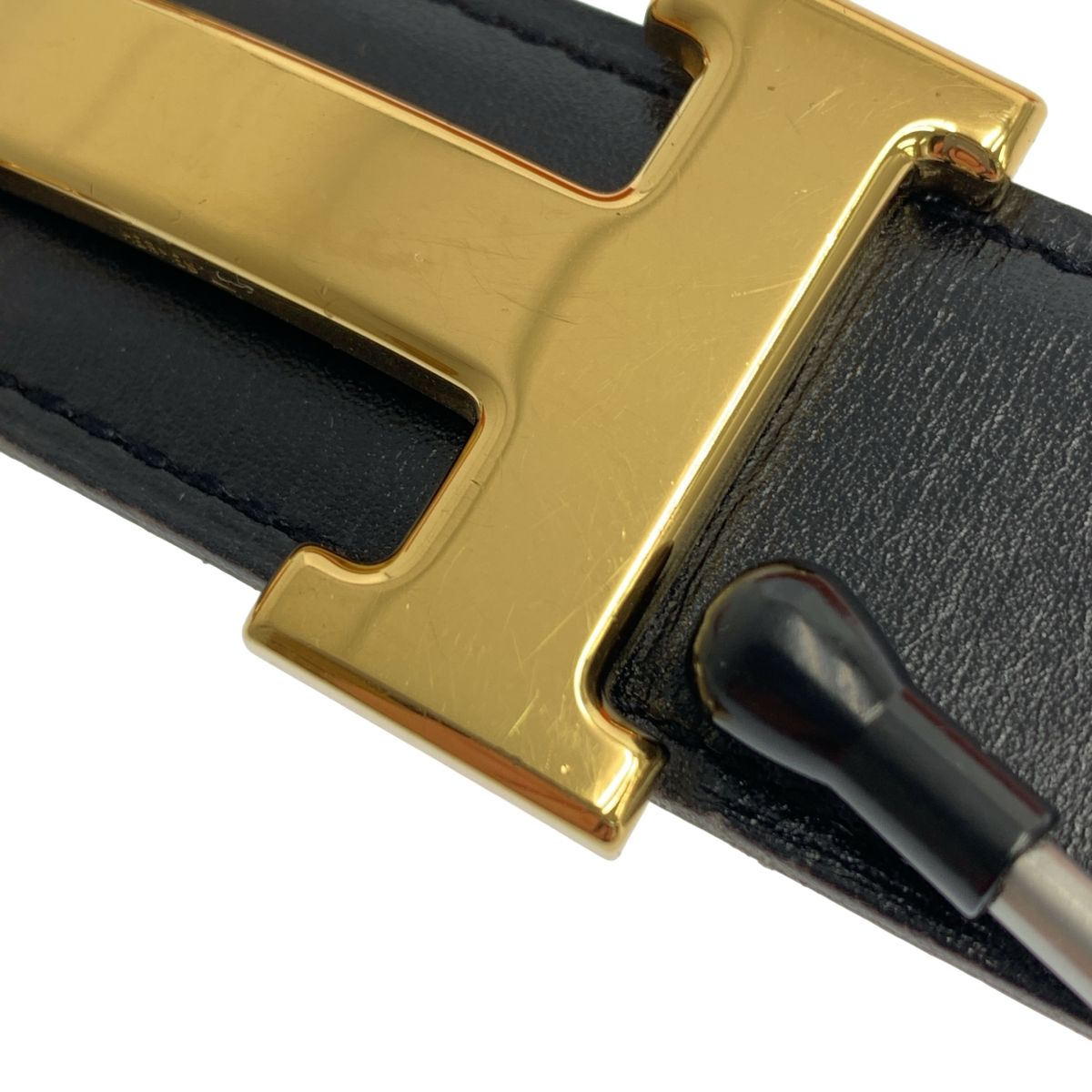 正規品　エルメス　コンスタンス Hベルト リバーシブル　65 黒　ゴールド HERMES / エルメス | コンスタンス Hロゴ リバーシブル ベルト / 65