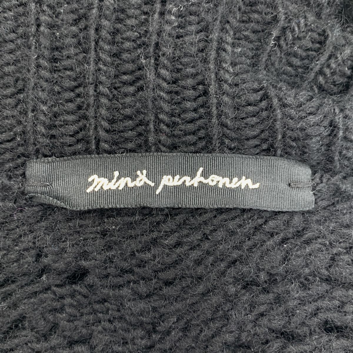 ミナペルホネン　travelニット　ブラック　38 a131557b.jpg