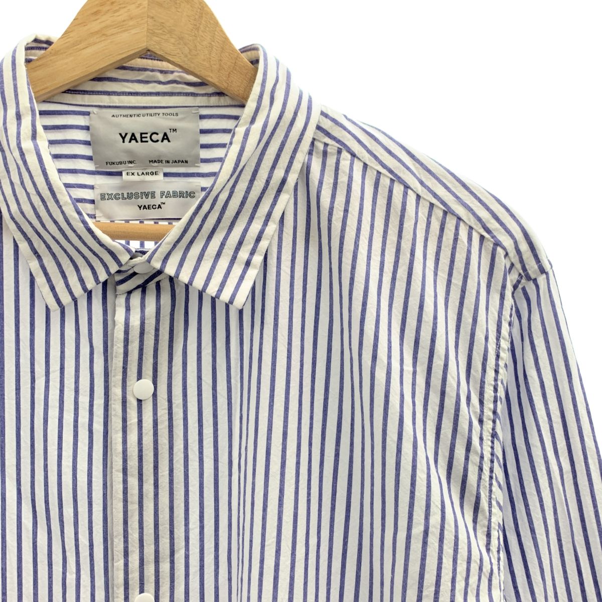 YAECA ストライプシャツ 11153 S YAECA コンフォートシャツ 