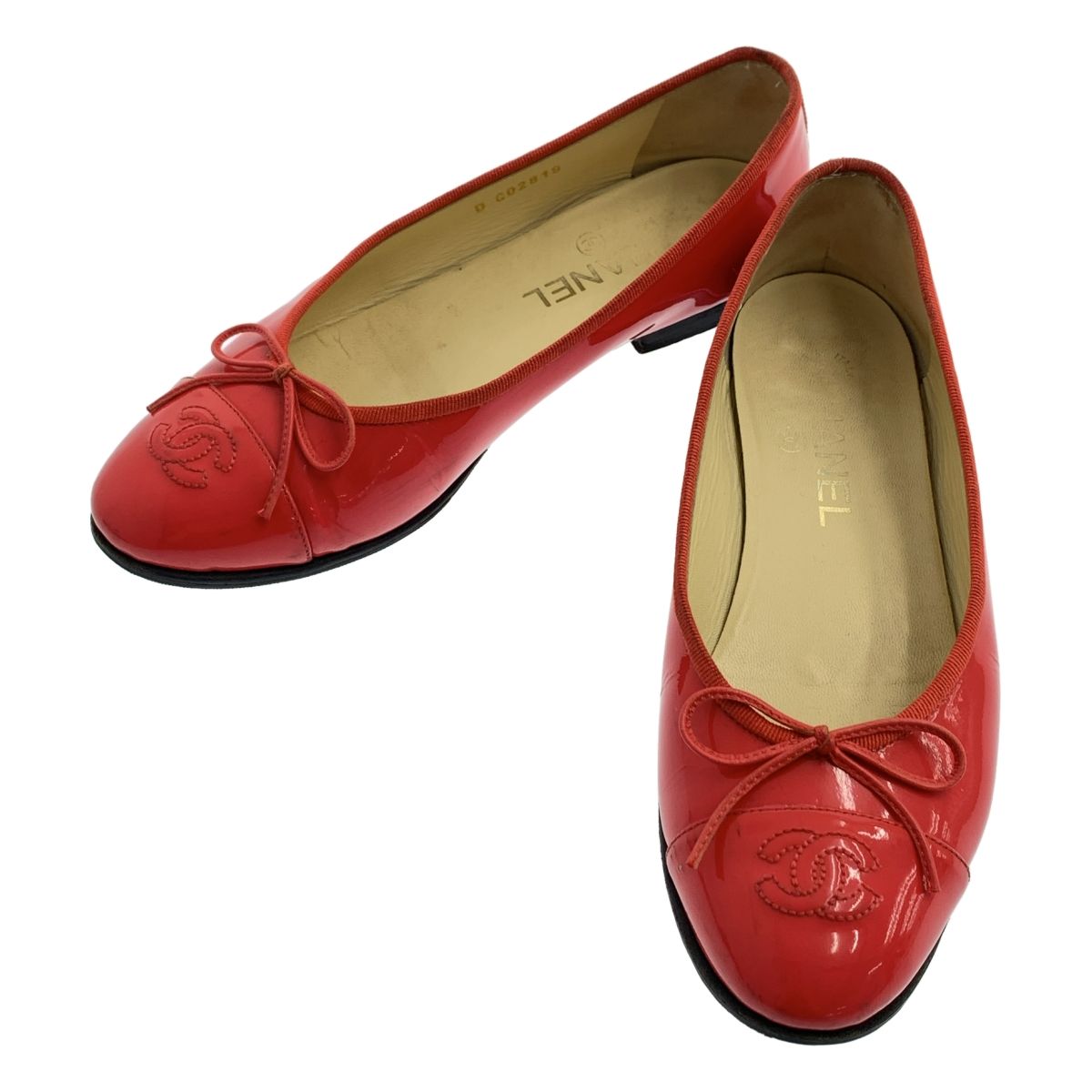 CHANEL / シャネル | パテントレザー ココマーク バレリーナ フラット