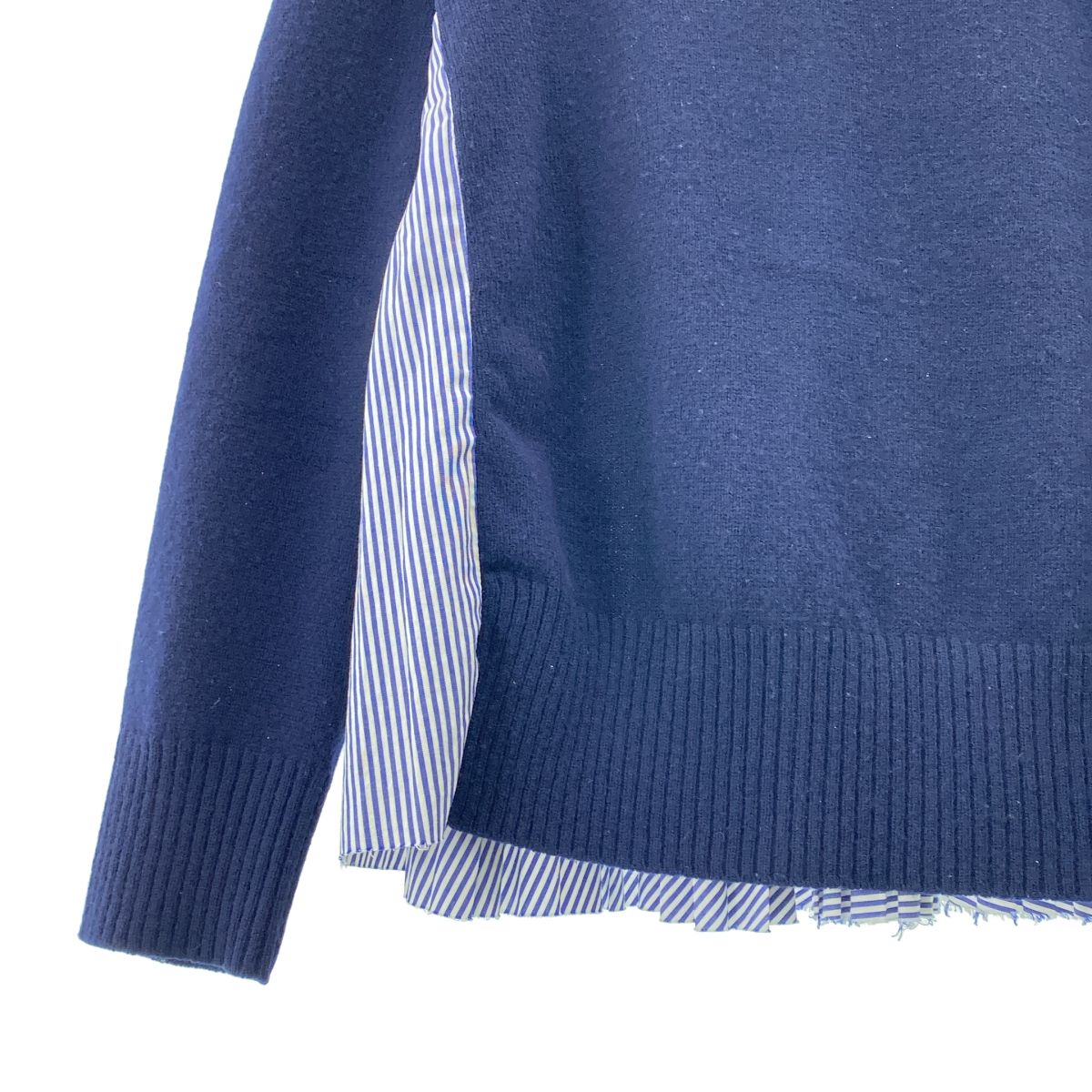 sacai / サカイ | バックプリーツ ドッキング タートルネック ニット