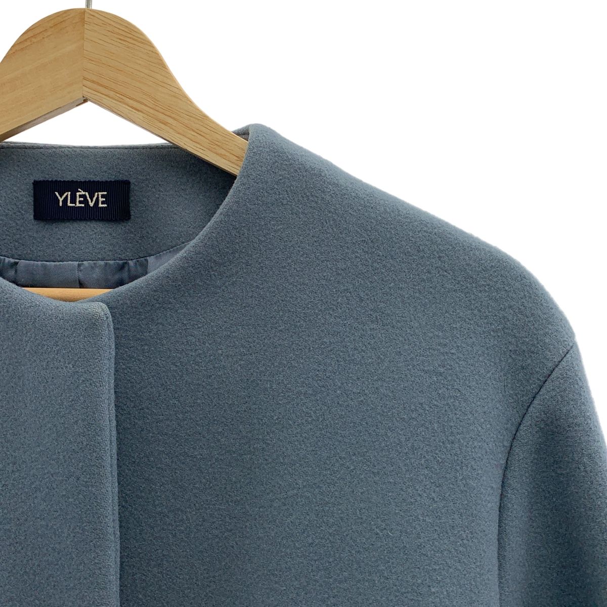 YLEVE / イレーヴ | super100's ダブルメルトン ノーカラーコート | 1