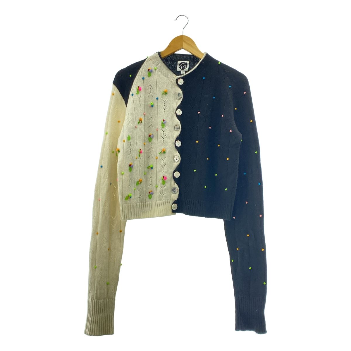 YanYan / ヤンヤン | ROSIE XL SLV CARDIGAN ニット カーディガン | ブラック/ホワイト | レディース YanYan / ヤンヤン | ROSIE XL SLV CARDIGAN ニット カーディガン