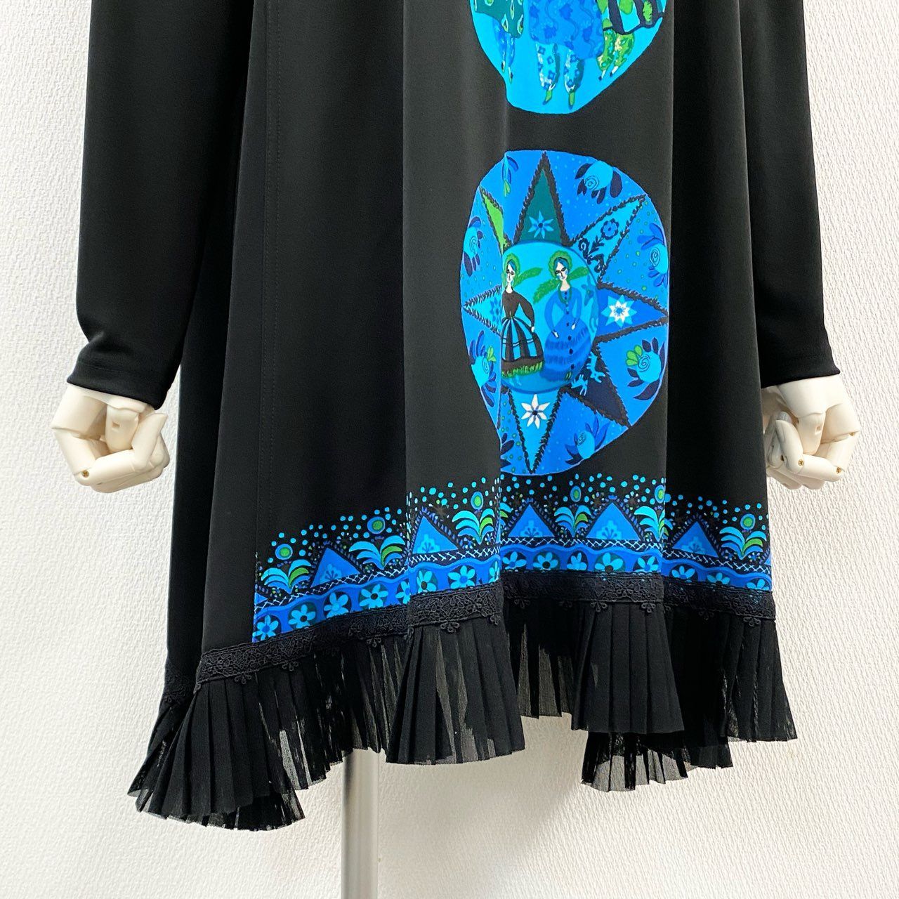 美品◆トクコプルミエヴォル　チュニック 長袖　ネイビー　ワンピース 2k19《美品》 TOKUKO 1er VOL トクコプルミエヴォル 長袖ワンピース