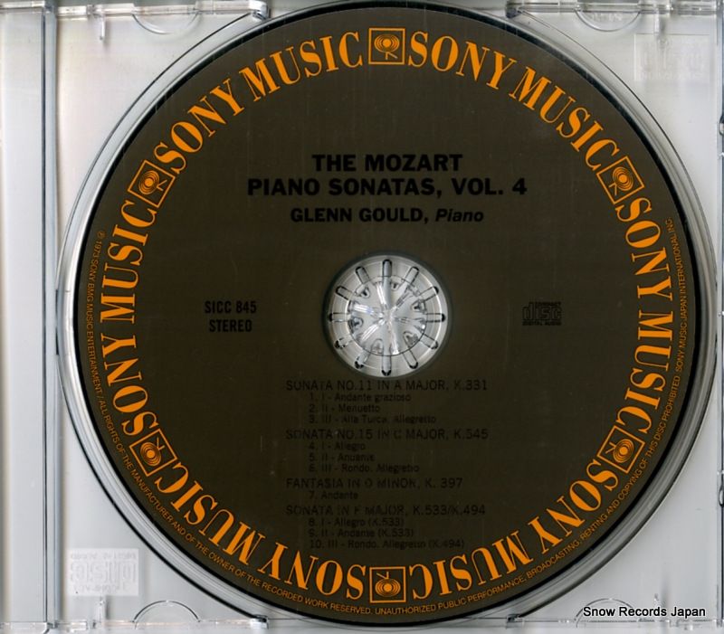 CD】グレン・グールド モーツァルト：ピアノ・ソナタ集第4巻（第11