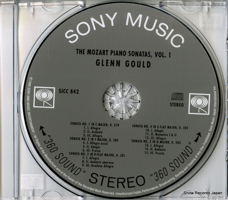 CD】グレン・グールド モーツァルト：ピアノ・ソナタ集第1巻（第1番
