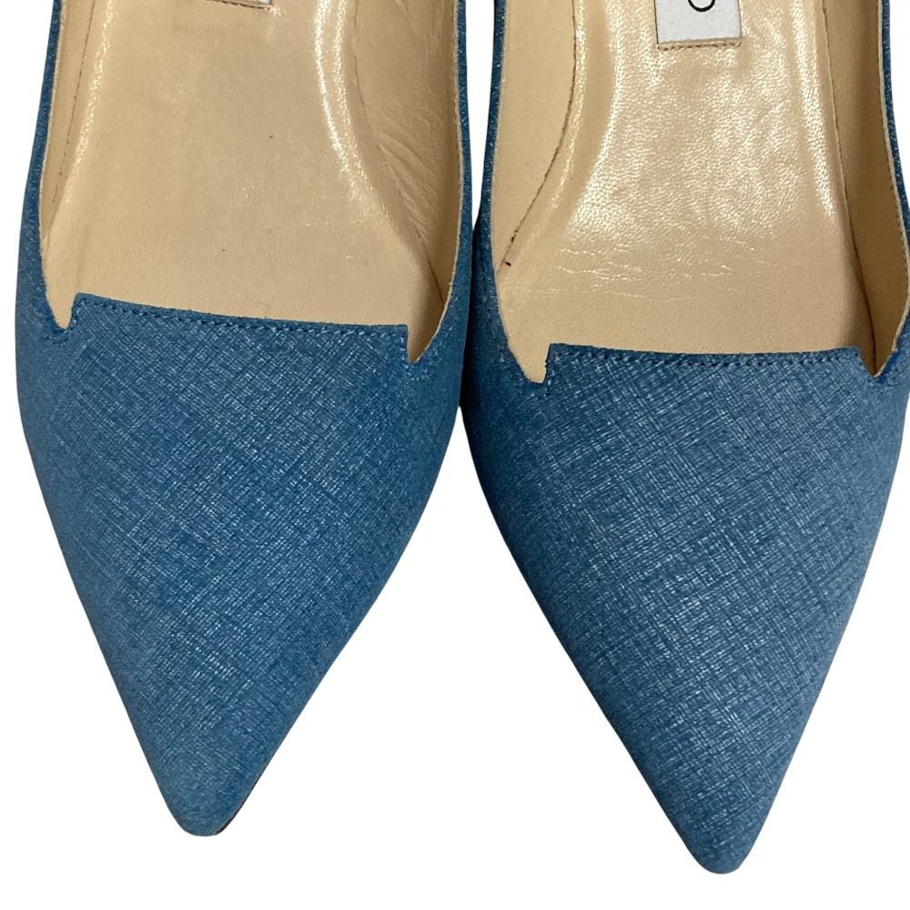 美品 JIMMY CHOO ジミーチュウ デニム ポインテッドトゥ パンプス