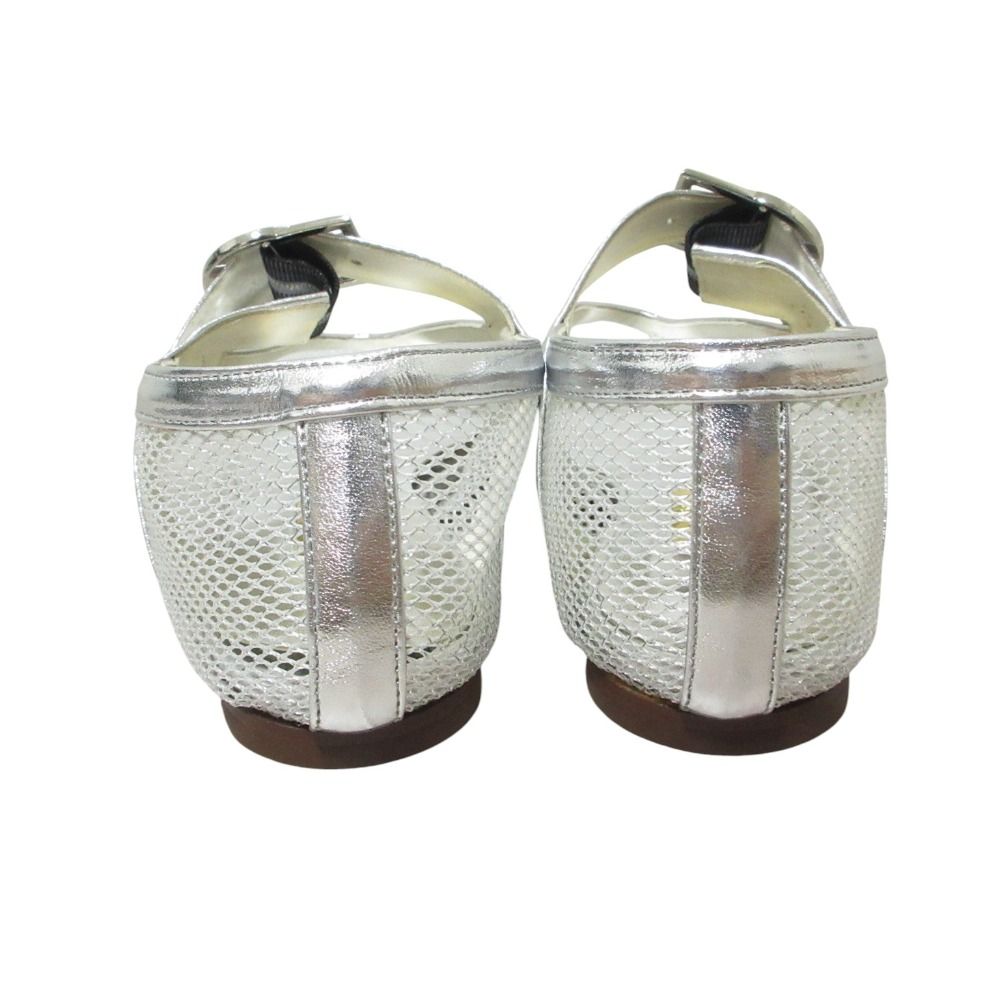 美品】ルタロングリーズ メリージェーン メタリックシルバー パンプス