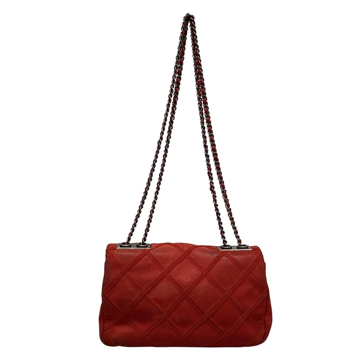 CHANEL(シャネル) ショルダーバッグ ミニマトラッセ レッド チェーン