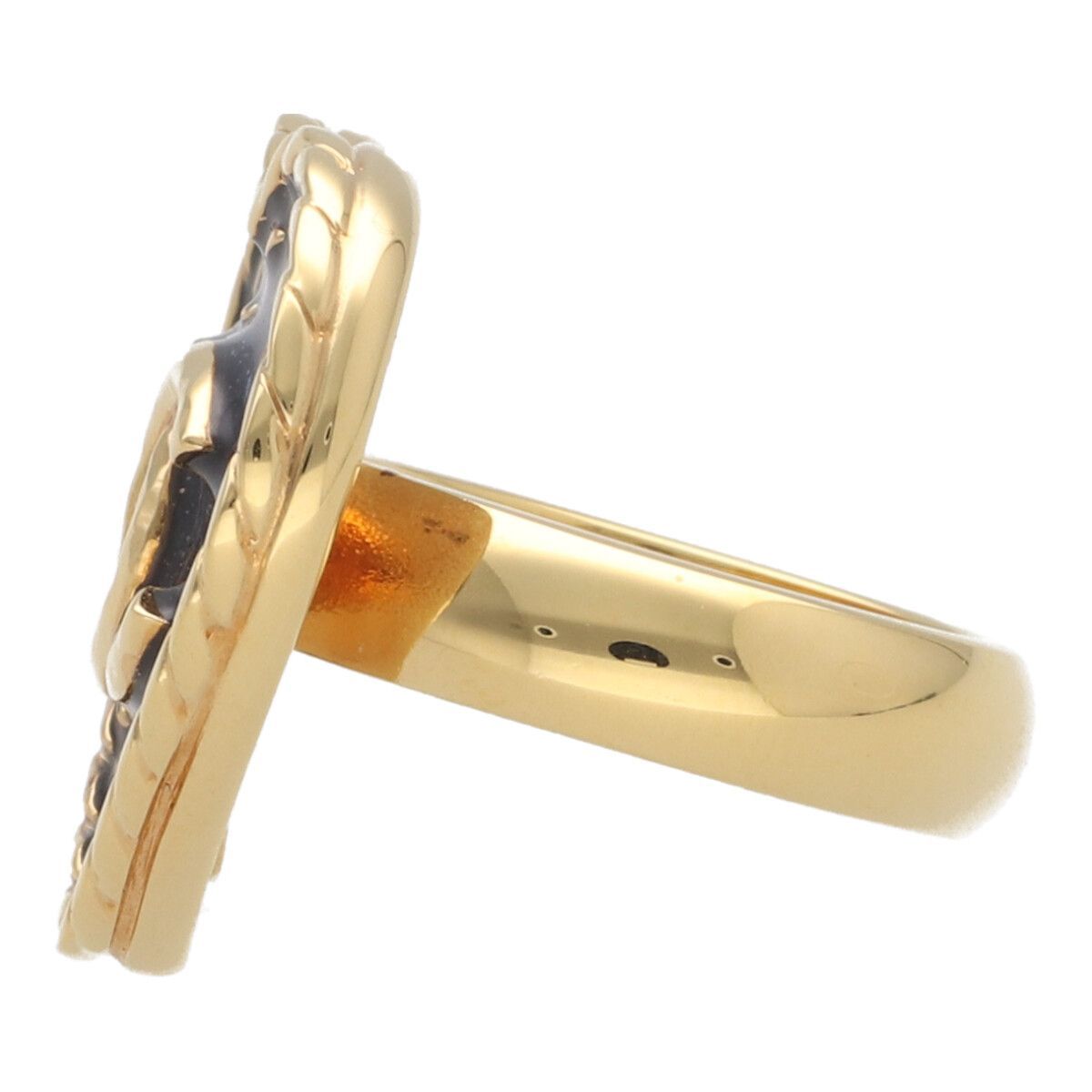 中古】 CHANEL シャネル ココマーク デニムモチーフ ハート リング