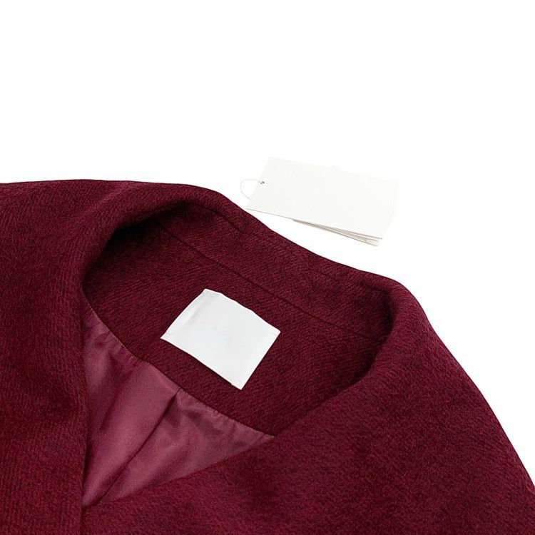 Mame Kurogouchi Wool Arupaka Shawl Collar Short Cort ショール