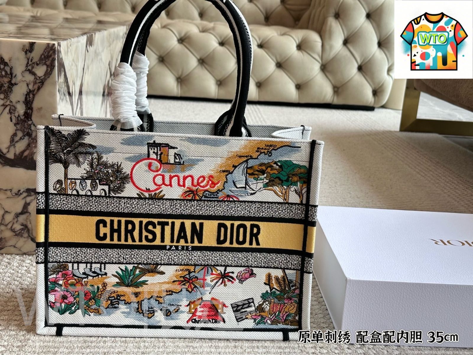 今日特価】Dior ディオール ブックトートシリーズ 立体刺繍工芸を搭載