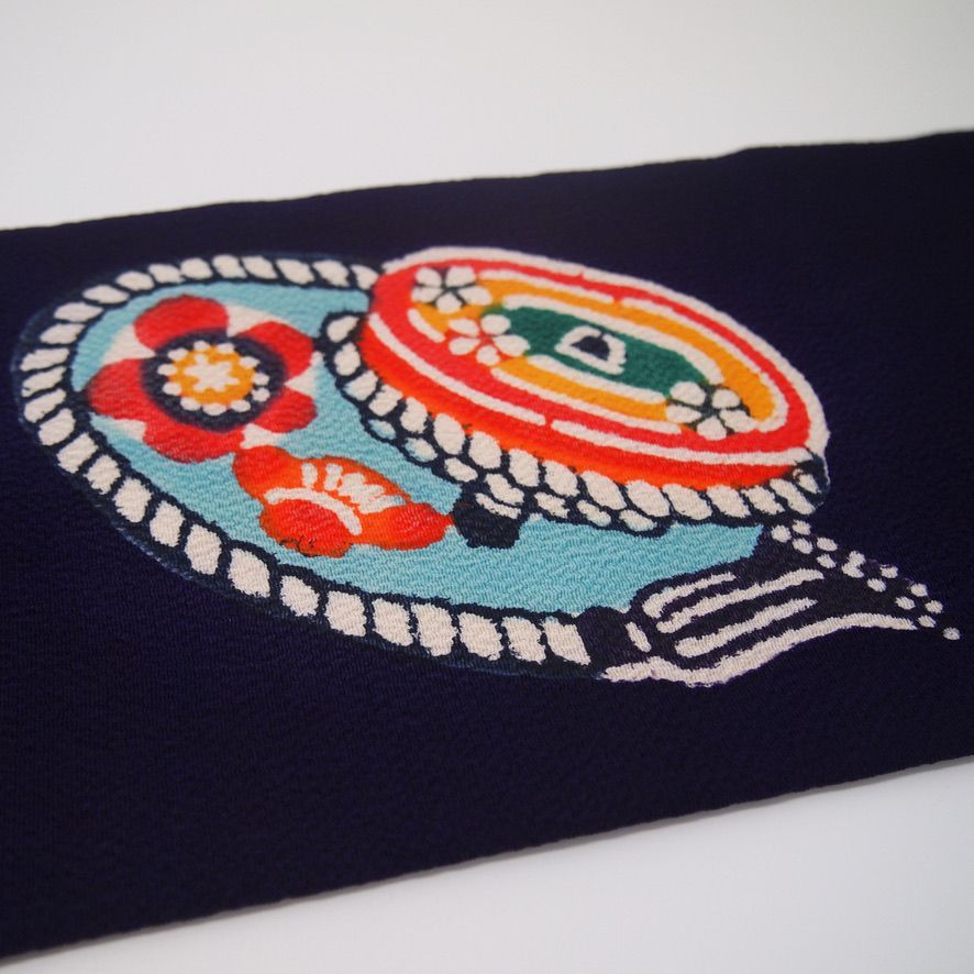 平和屋着物○全通柄九寸名古屋帯 紹巴 更紗花唐草文 正絹 逸品 DAAZ4357cm