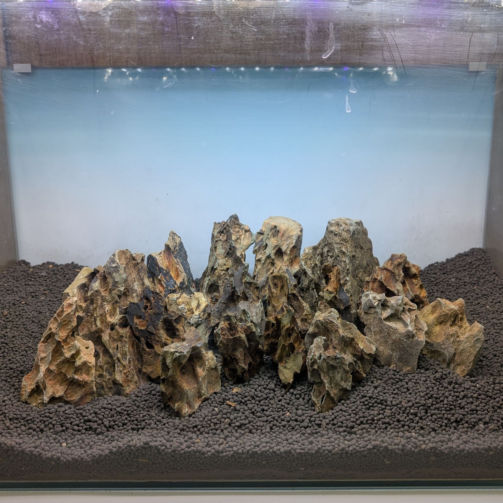 壺屋焼 緑掛け飴釉 火入 筒茶碗 古道具 アンティーク