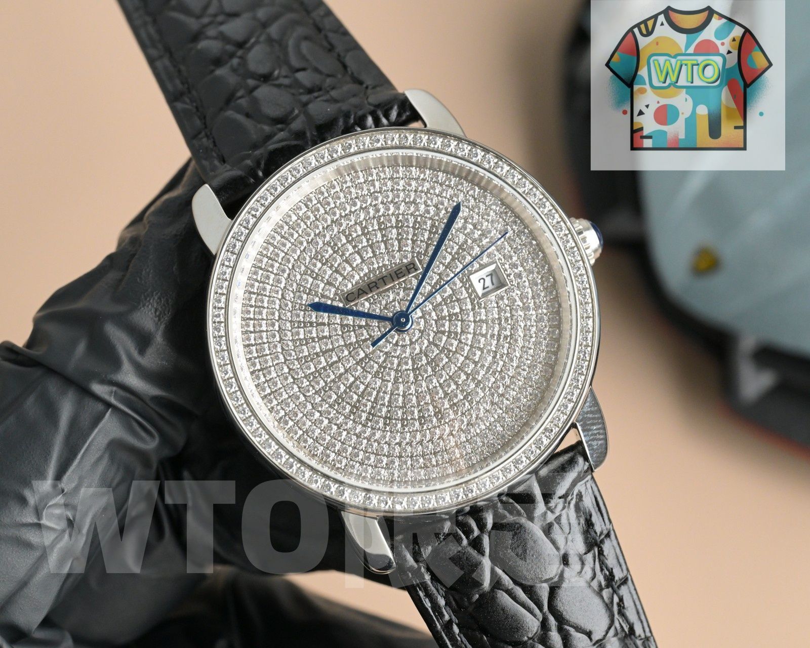 v*y様 Piaget ブラックダイヤル 時計 今日特価】Piaget（ピアジェ） Black-Tie Diamond-Set Square Watch