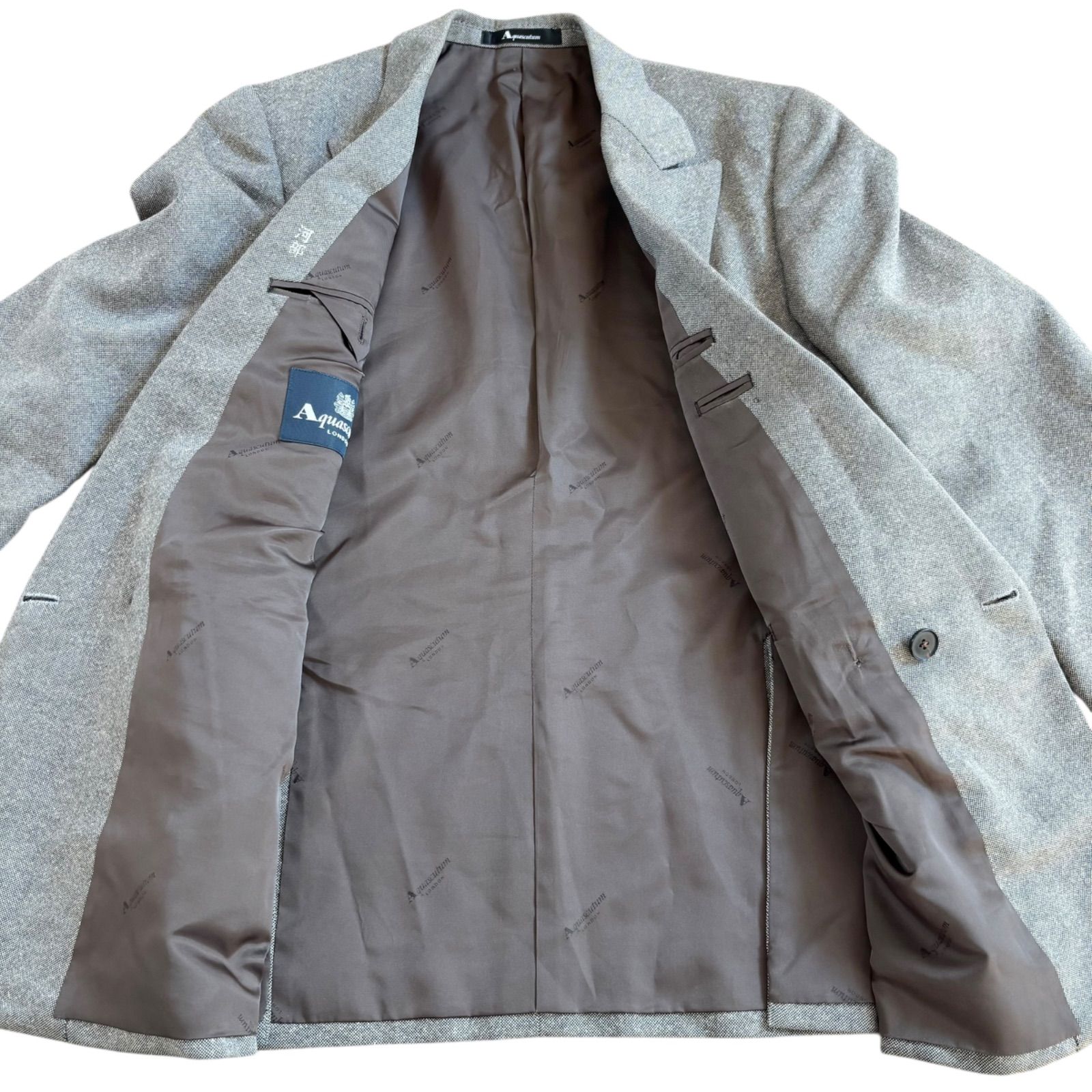 RE333 Aquascutum アクアスキュータム ウール シルク テーラード